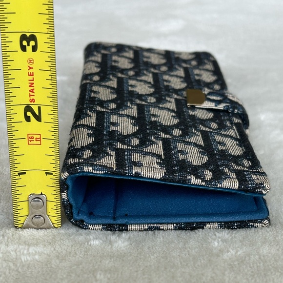 Vintage Christian Dior Blue Trotter Canvas Comb/Mirror Vanity Case, Rare Unique! - Picture 15 of 16